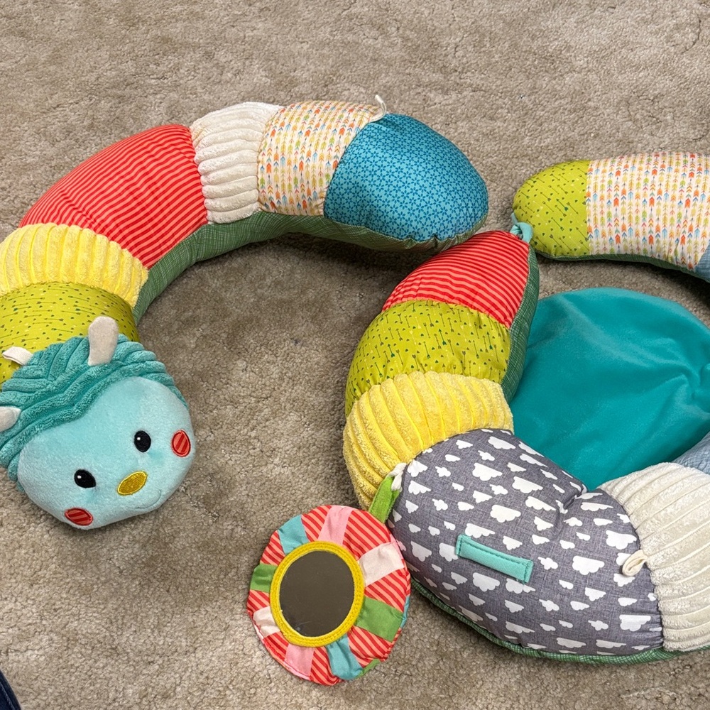 Colorful Caterpillar Plush Toy Tummy Time